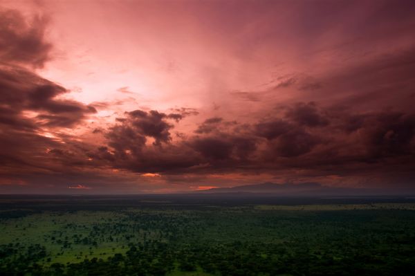 sunset – queen elizabeth game park, uganda